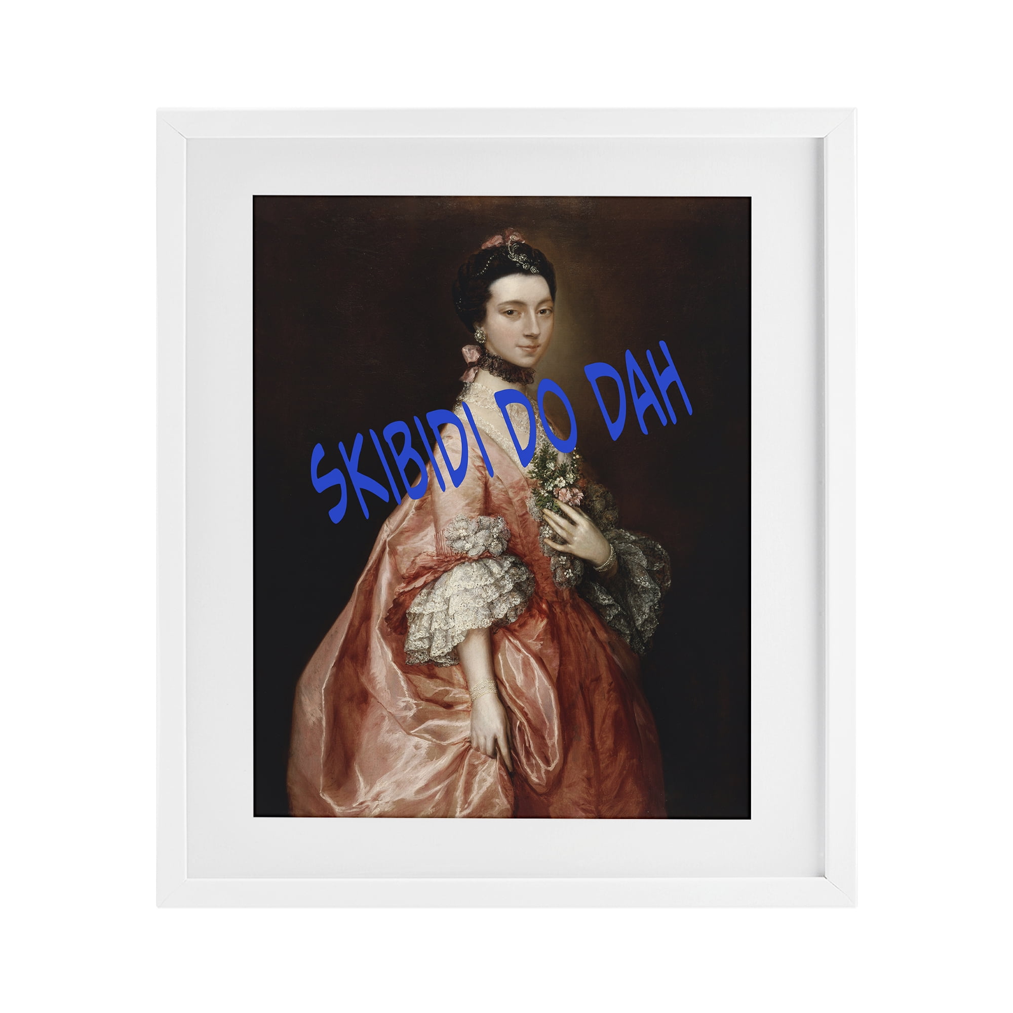 Stupell Industries Iconic Skibidi Do Dah White Framed Print Under Glass, design by Grotto Studios