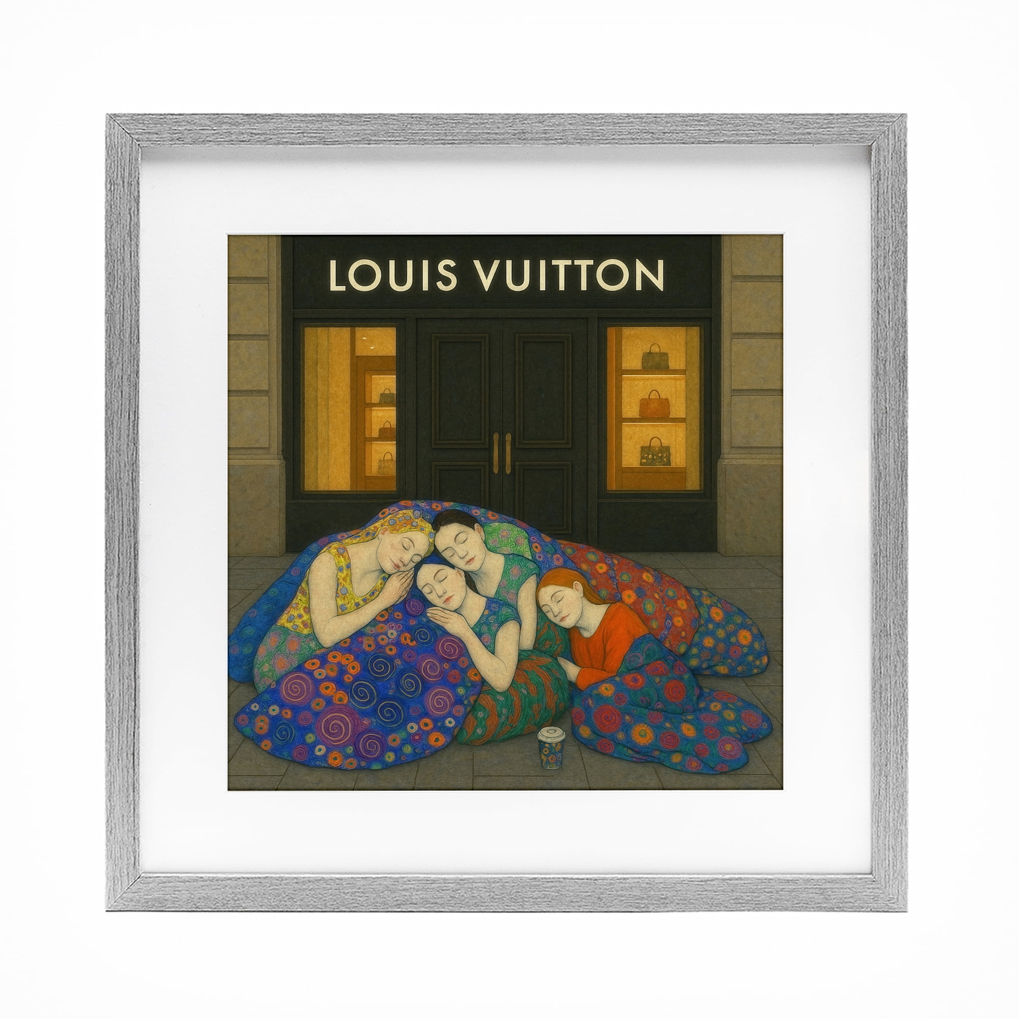 Stupell Industries Iconic Style Fashion Shop Gray Framed Print Under Glass, design by Grotto Studios