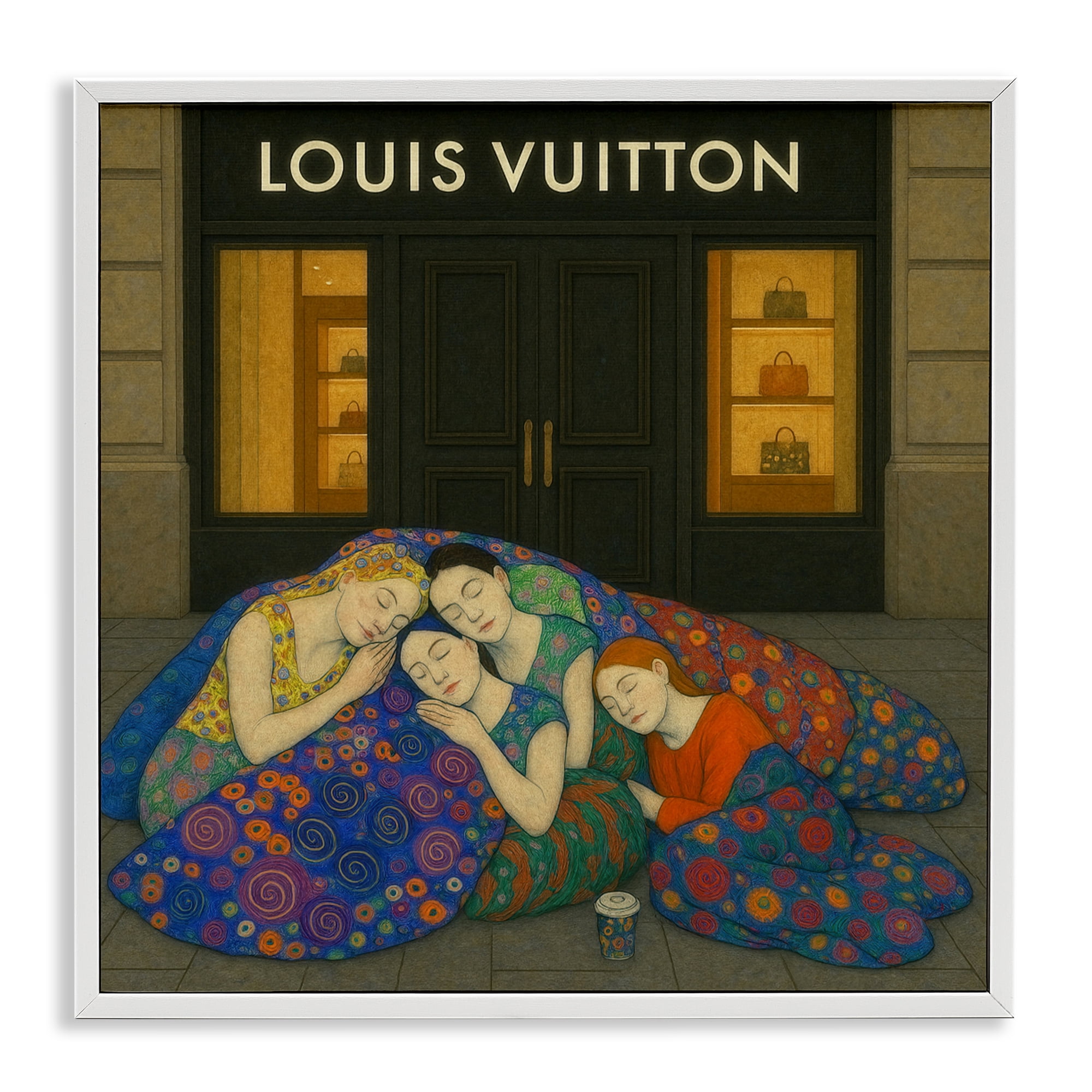 Stupell Industries Iconic Style Fashion Shop White Framed Giclee Art, design by Grotto Studios