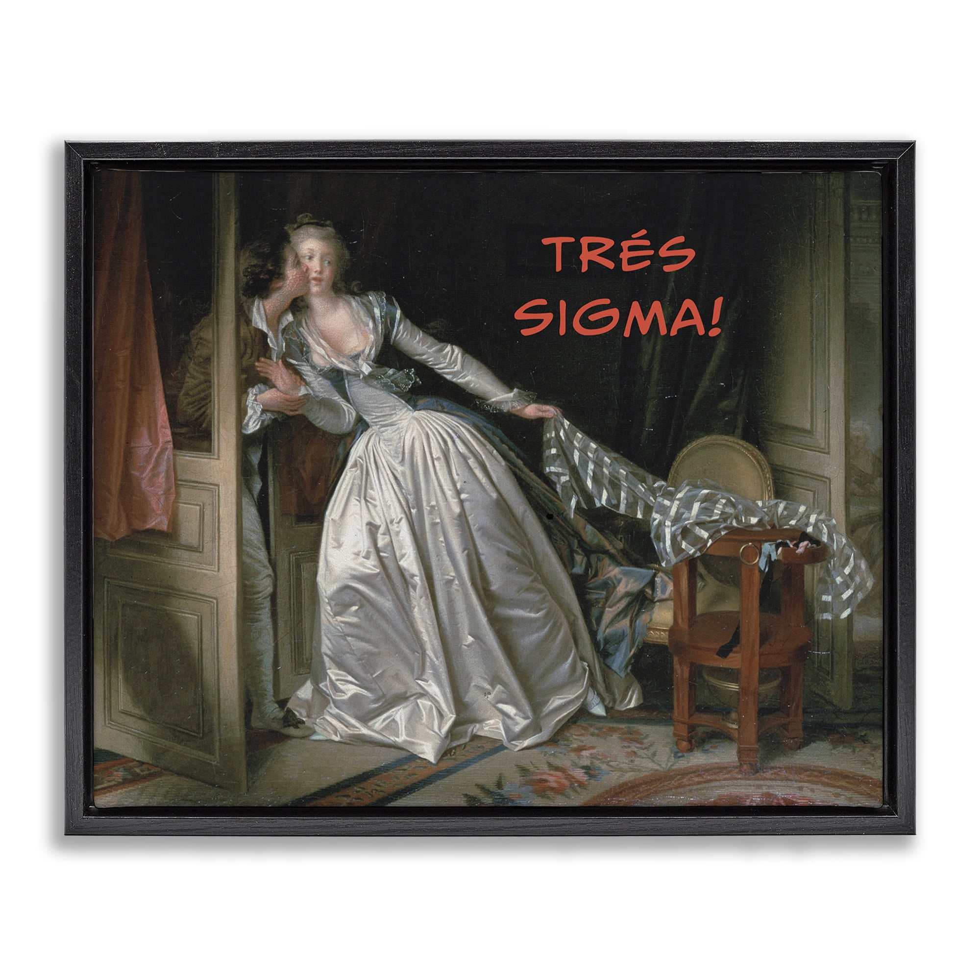 Stupell Industries Iconic Tres Sigma Black Framed Floater Canvas Wall Art, design by Grotto Studios