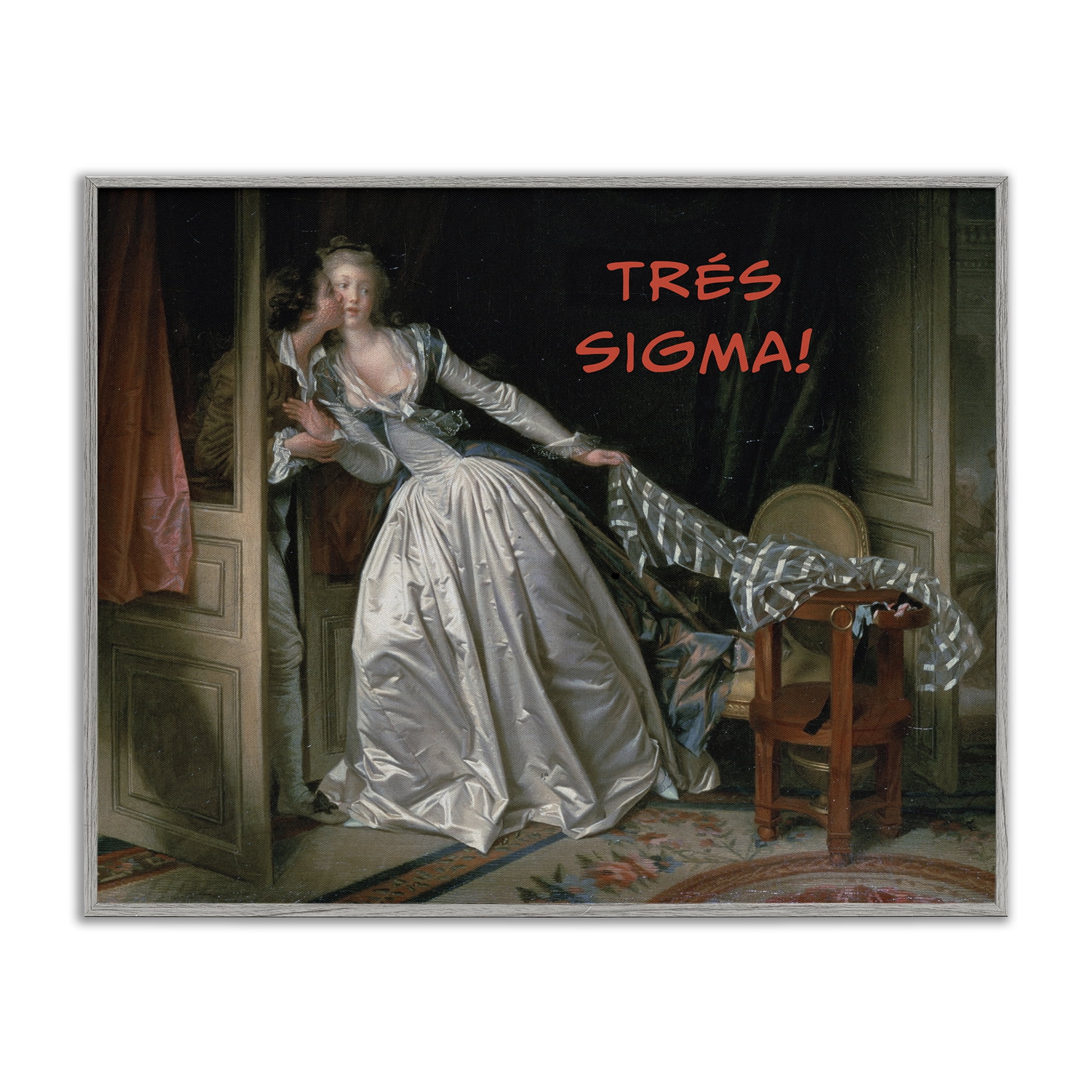 Stupell Industries Iconic Tres Sigma Gray Framed Giclee Art, design by Grotto Studios