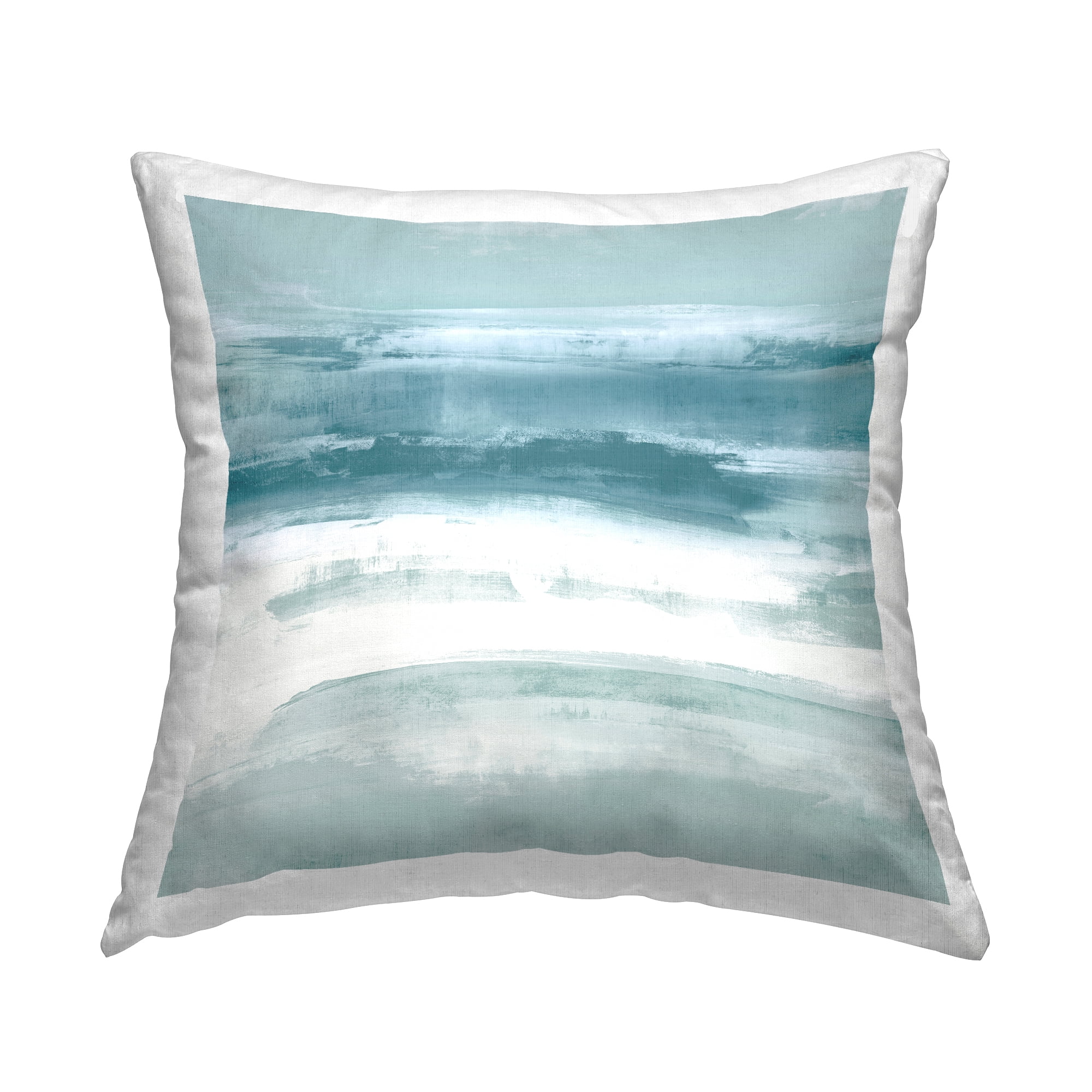 Stupell Industries Icy Blue Modern Brush Strokes Printed Throw Pillow Design by Jake Messina