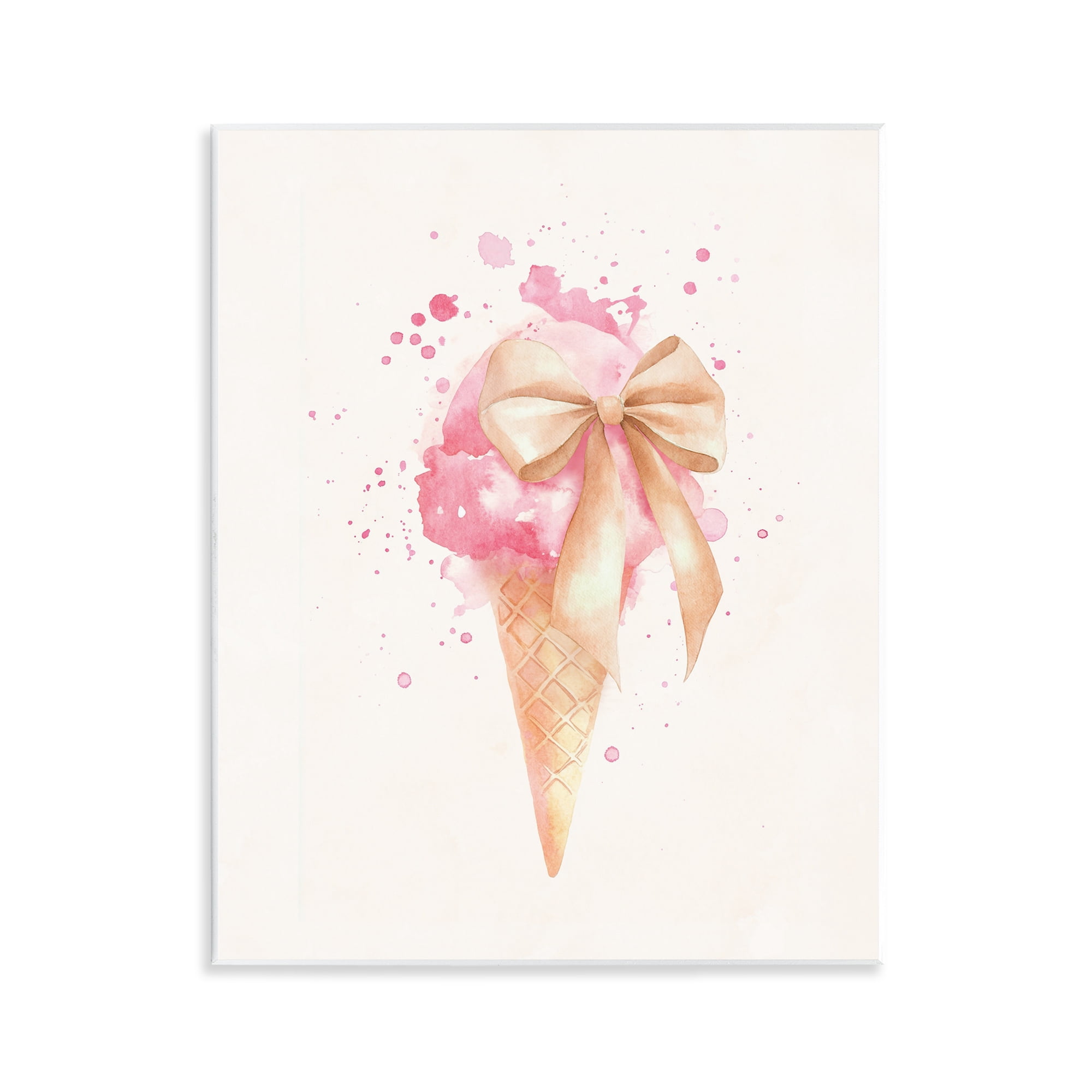 Stupell Industries Icy Charm Ice Cream Cone Wall Plaque Art, design by Svetlana Aleynikova