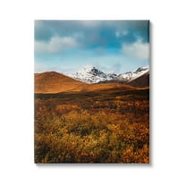 Stupell Industries Icy Mountain Landscape Landscape Photography Gallery Wrapped Canvas Art Print Wall Art, 16 x 20
