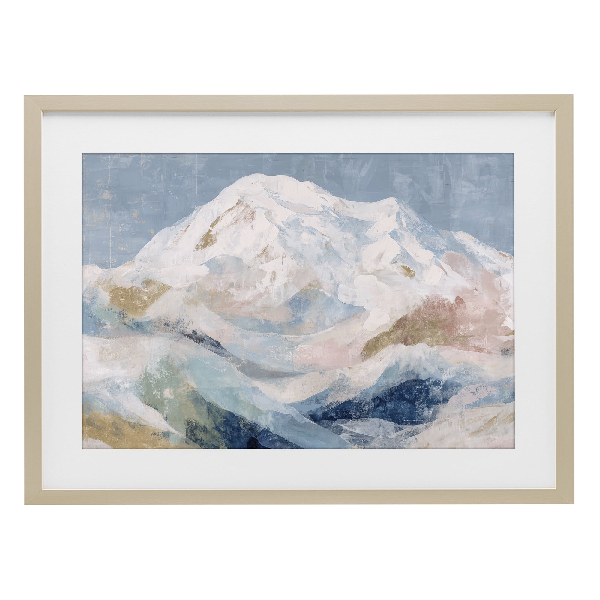 Stupell Industries Icy Mountain Range at Dusk Birch Framed Print Under Glass, design by Chromatic Storm Studio