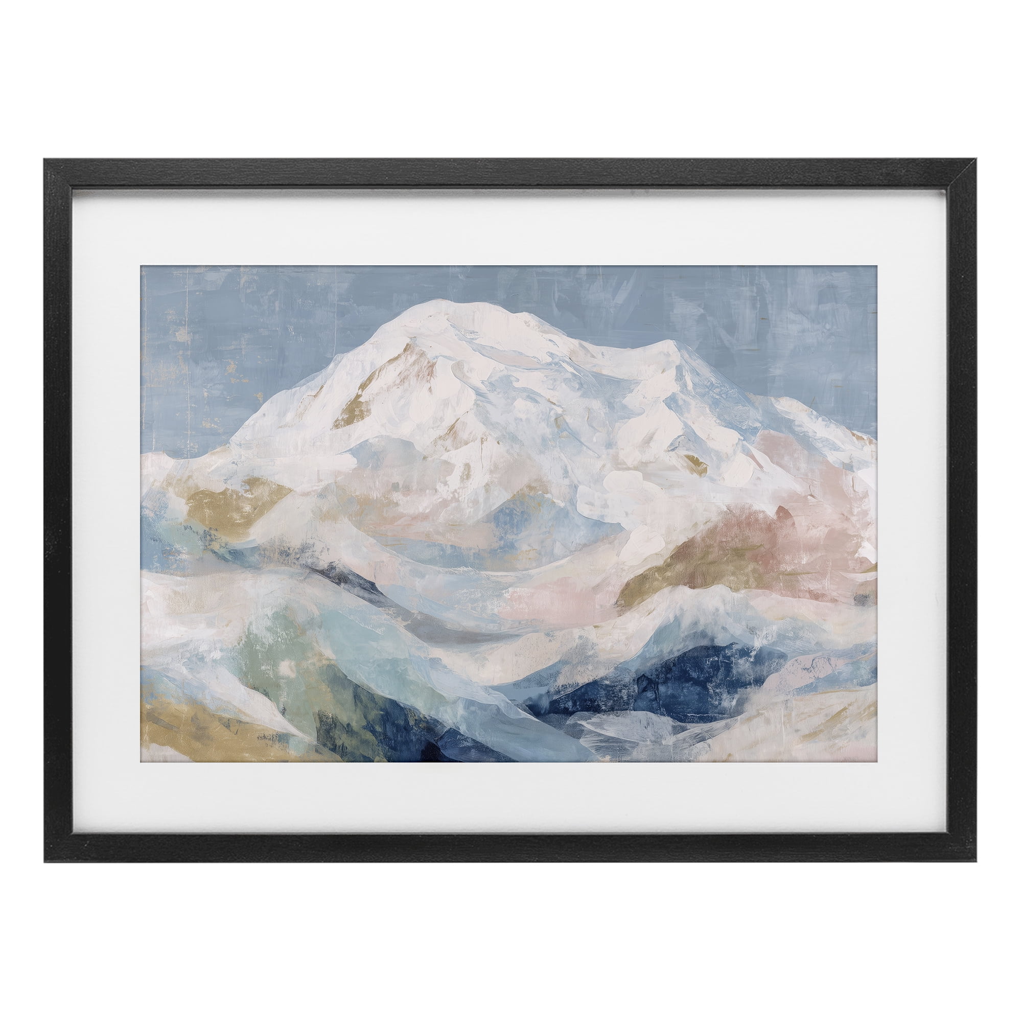 Stupell Industries Icy Mountain Range at Dusk Black Framed Print Under Glass, design by Chromatic Storm Studio