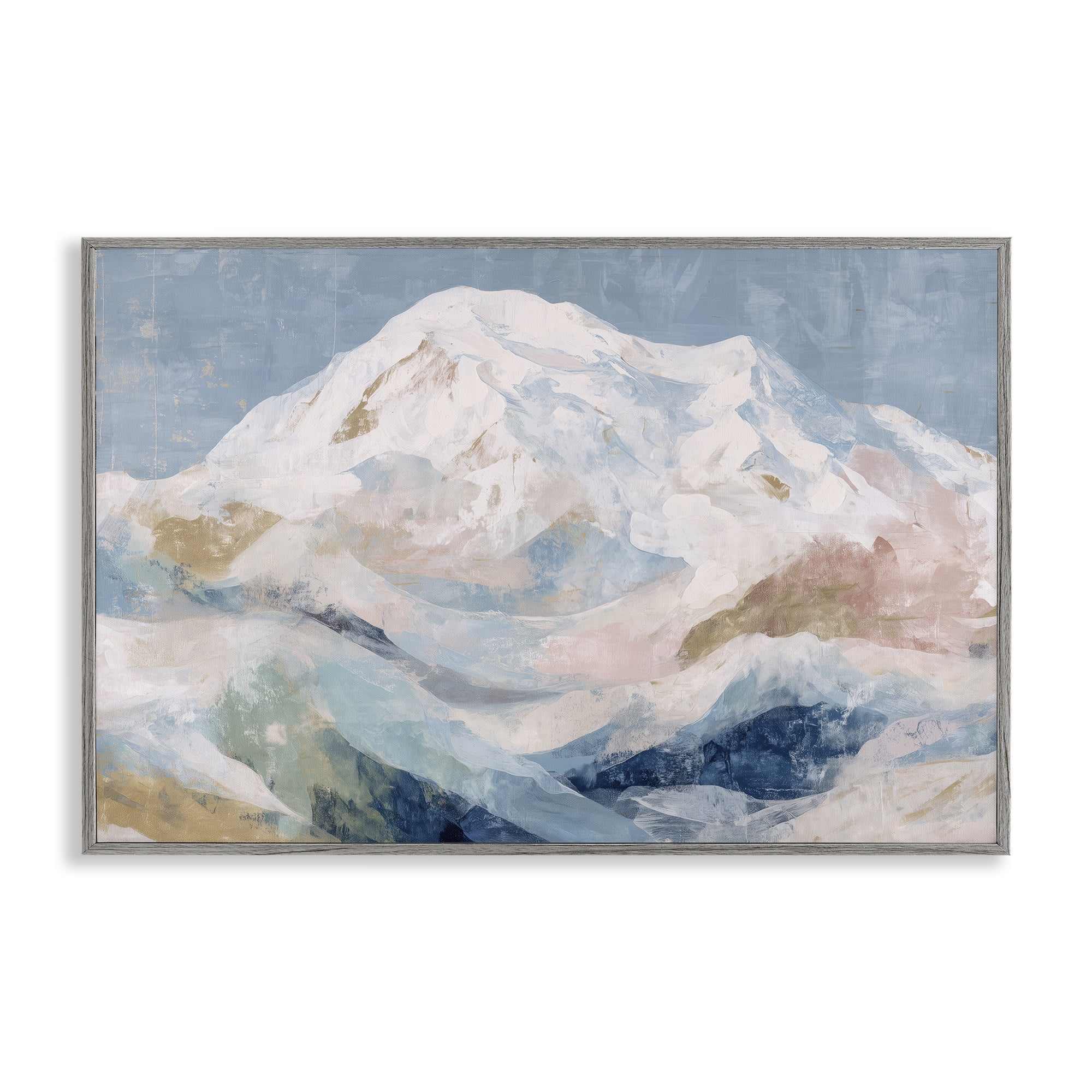 Stupell Industries Icy Mountain Range at Dusk Gray Framed Giclee Art, design by Chromatic Storm Studio