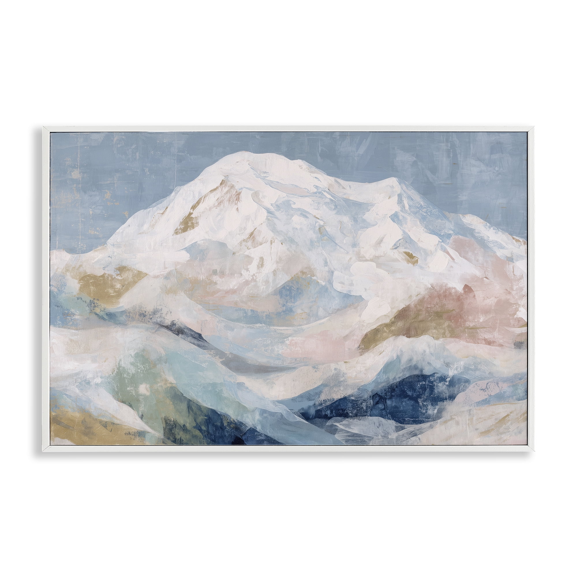 Stupell Industries Icy Mountain Range at Dusk White Framed Giclee Art, design by Chromatic Storm Studio