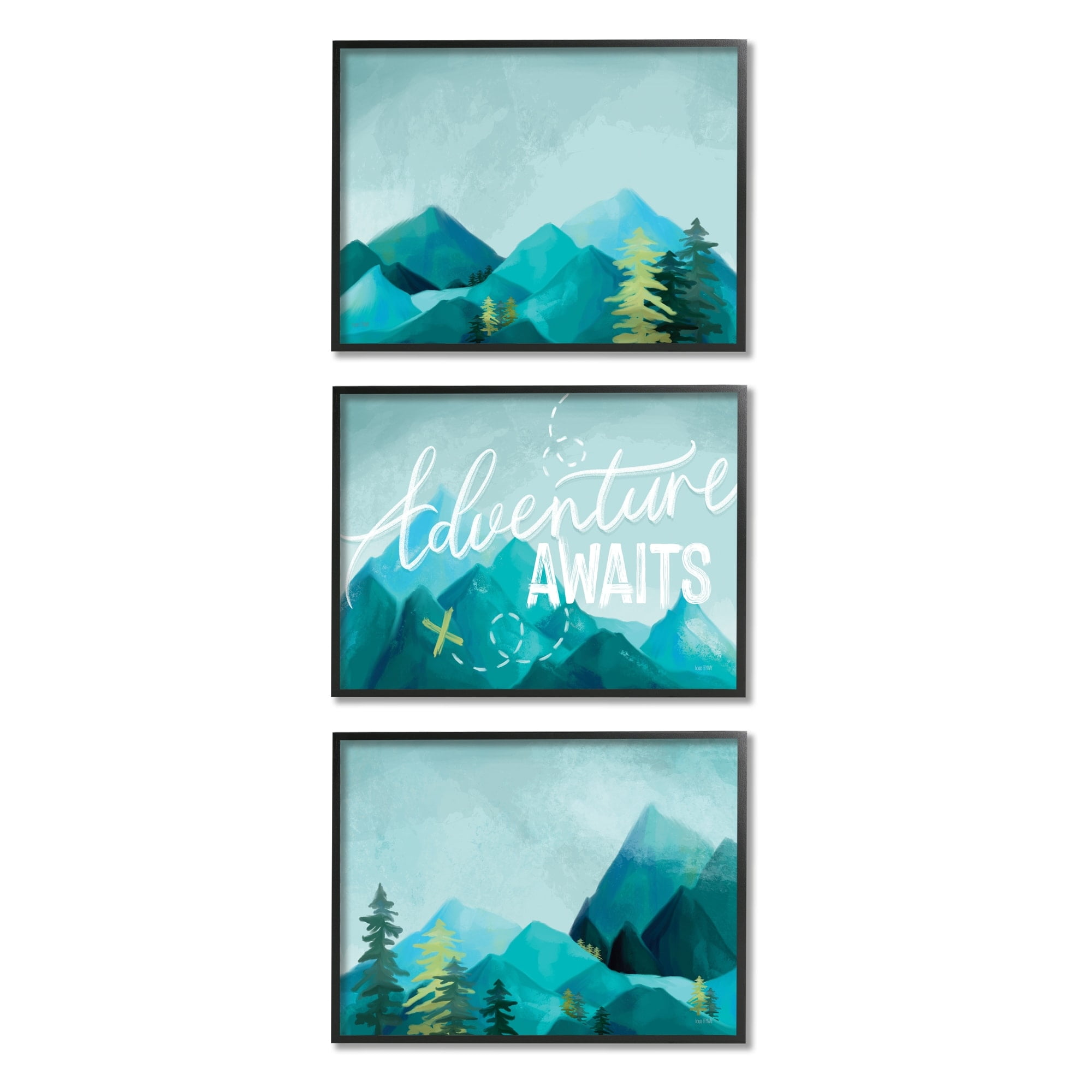 Stupell Industries Icy Panoramic Adventure Awaits Outdoor Motivational Phrase,14 x 11, Design by House Fenway