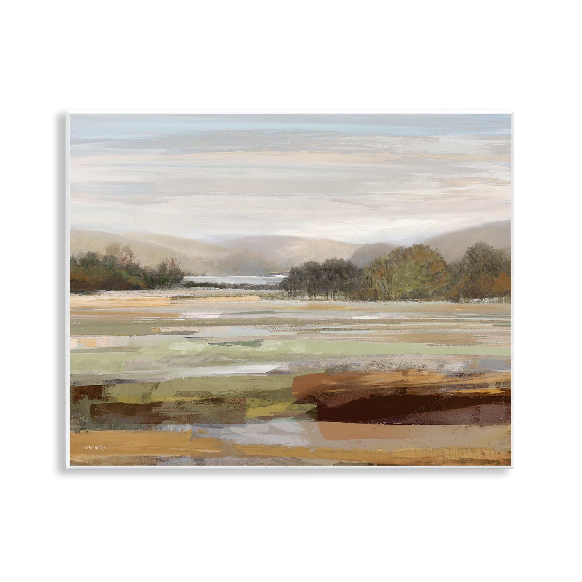 Stupell Industries Idyllic Countryside View Landscape & Nature Painting Unframed Art Print Wall Art, 14 x 11