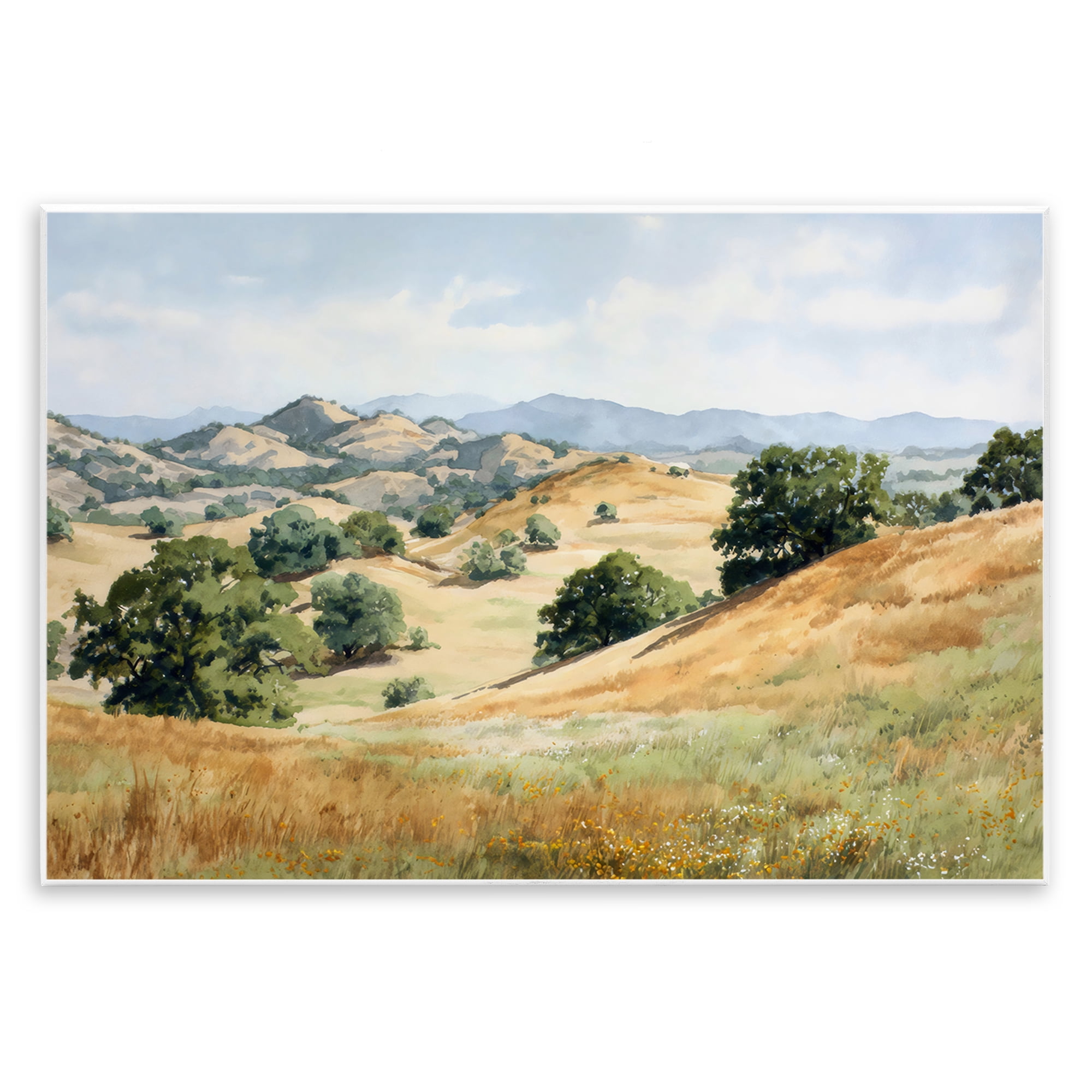 Stupell Industries Idyllic Mountains and Trees Wall Plaque Art, design by Petal Prints Design