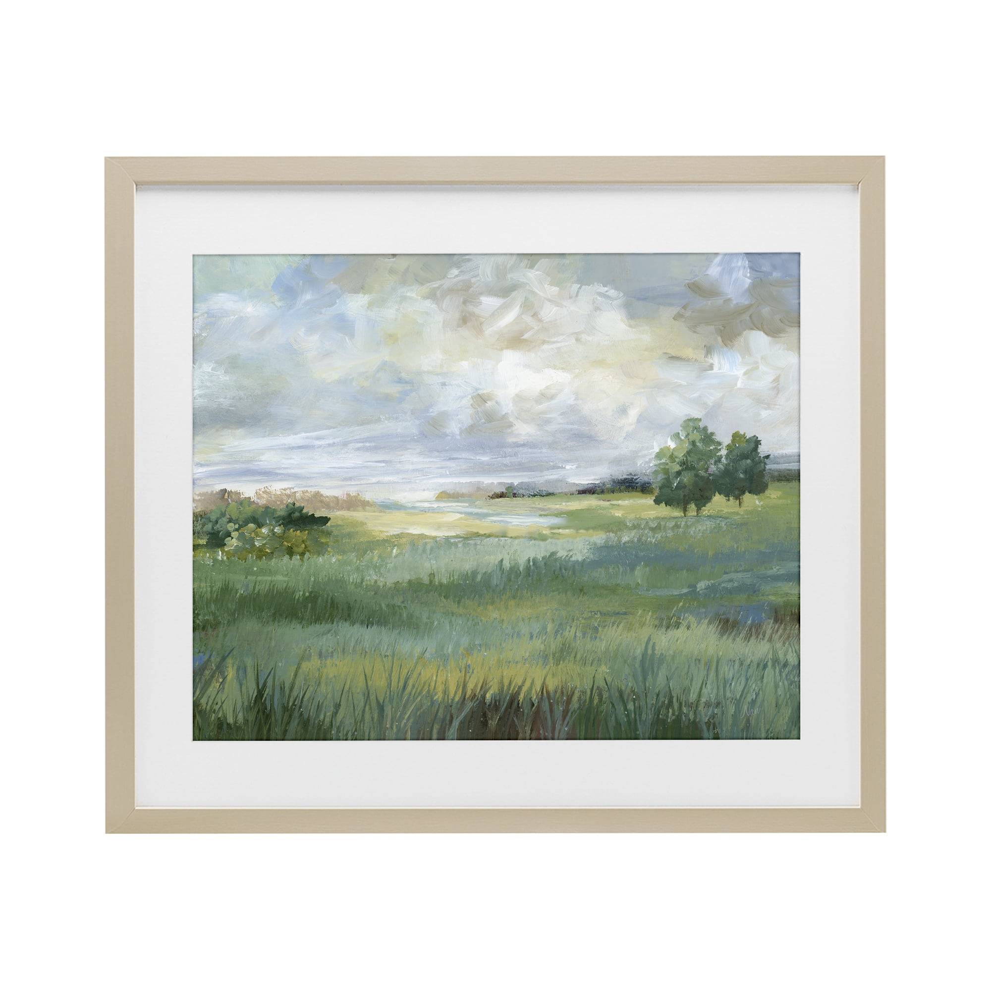 Stupell Industries Idyllic Summer Field Birch Framed Print Under Glass, design by Nan