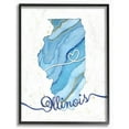 thumbnail image 1 of Stupell Industries Illinois Agate Blue US State Design Framed Wall Art by Ziwei Li, 1 of 5