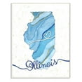 thumbnail image 1 of Stupell Industries Illinois Agate Blue US State Design Wall Plaque by Ziwei Li, 1 of 5