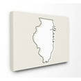 thumbnail image 1 of Stupell Industries Illinois Home State Map Neutral Print Design Canvas Wall Art by Daphne Polselli, 1 of 6