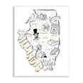 thumbnail image 1 of Stupell Industries Illinois State Landmark Map Glam Detail Text Wood Wall Art, 13 x 19, Design by Ziwei Li, 1 of 5