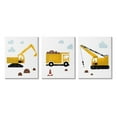 thumbnail image 1 of Stupell Industries Illustration of Construction Trucks with Crayon Stylization Graphic Art Gallery-Wrapped Canvas Print Wall Art Set of 3, 24x30, by Daphne Polselli, 1 of 5