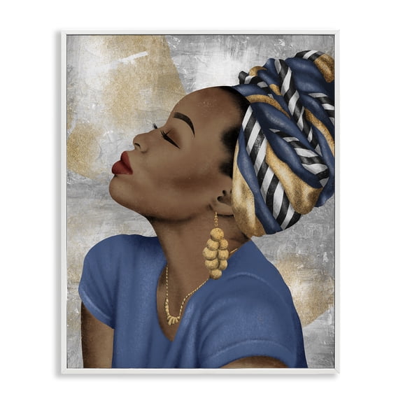 Stupell Industries Illustrious Discovery Female Portrait Portrait Painting White Framed Art Print Wall Art, 16 x 20