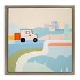 thumbnail image 1 of Stupell Industries Imagination On Wheels Landscape Painting Brown Floater Framed Art Print Wall Art, 18 x 18, 1 of 10