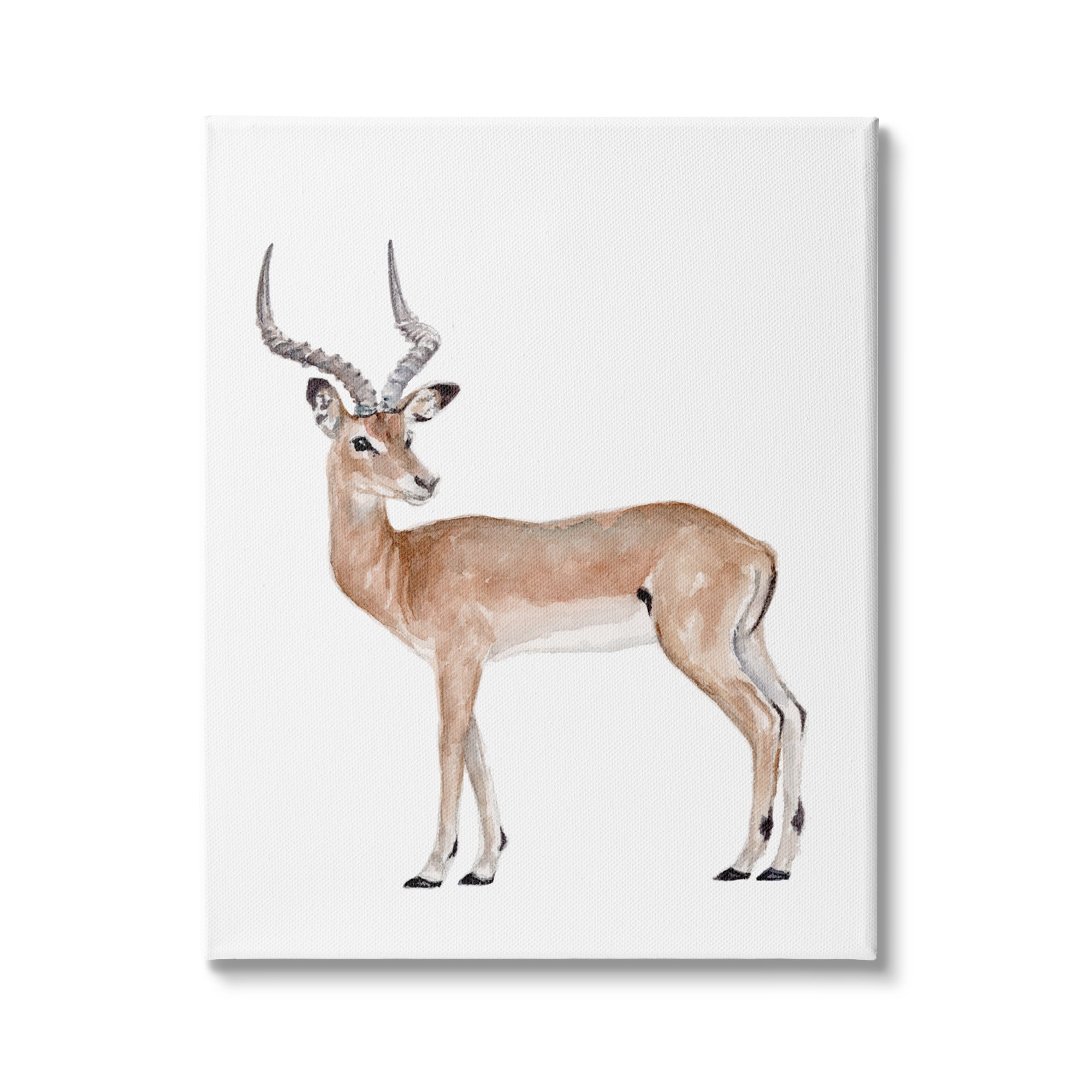 Stupell Industries Impala Antelope Watercolor Portrait Children's Wild Animal, 36 x 48,Design by Fox Hollow Studios