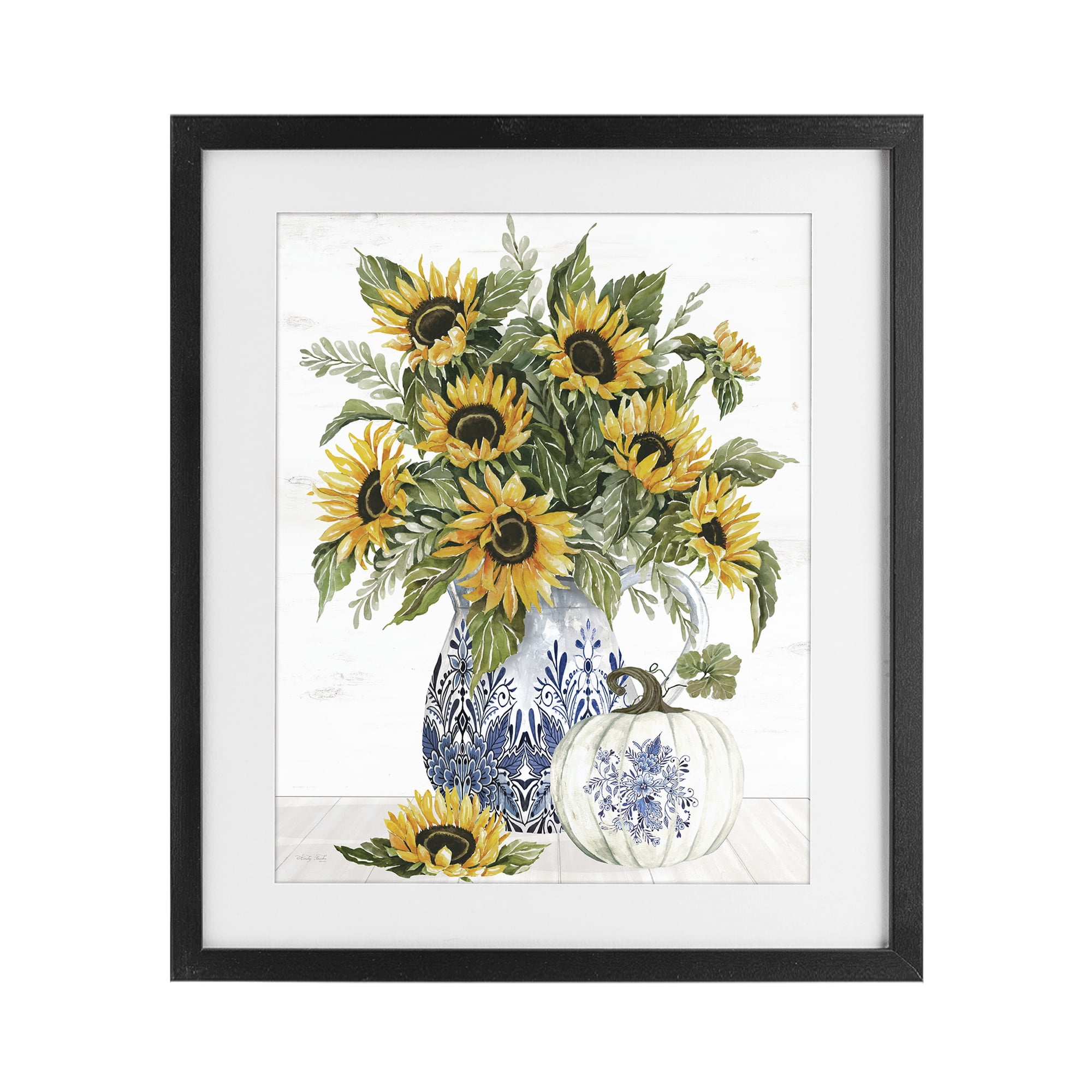 Stupell Industries Imperial Autumn Sunflowers Black Framed Print Under Glass, design by Cindy Jacobs