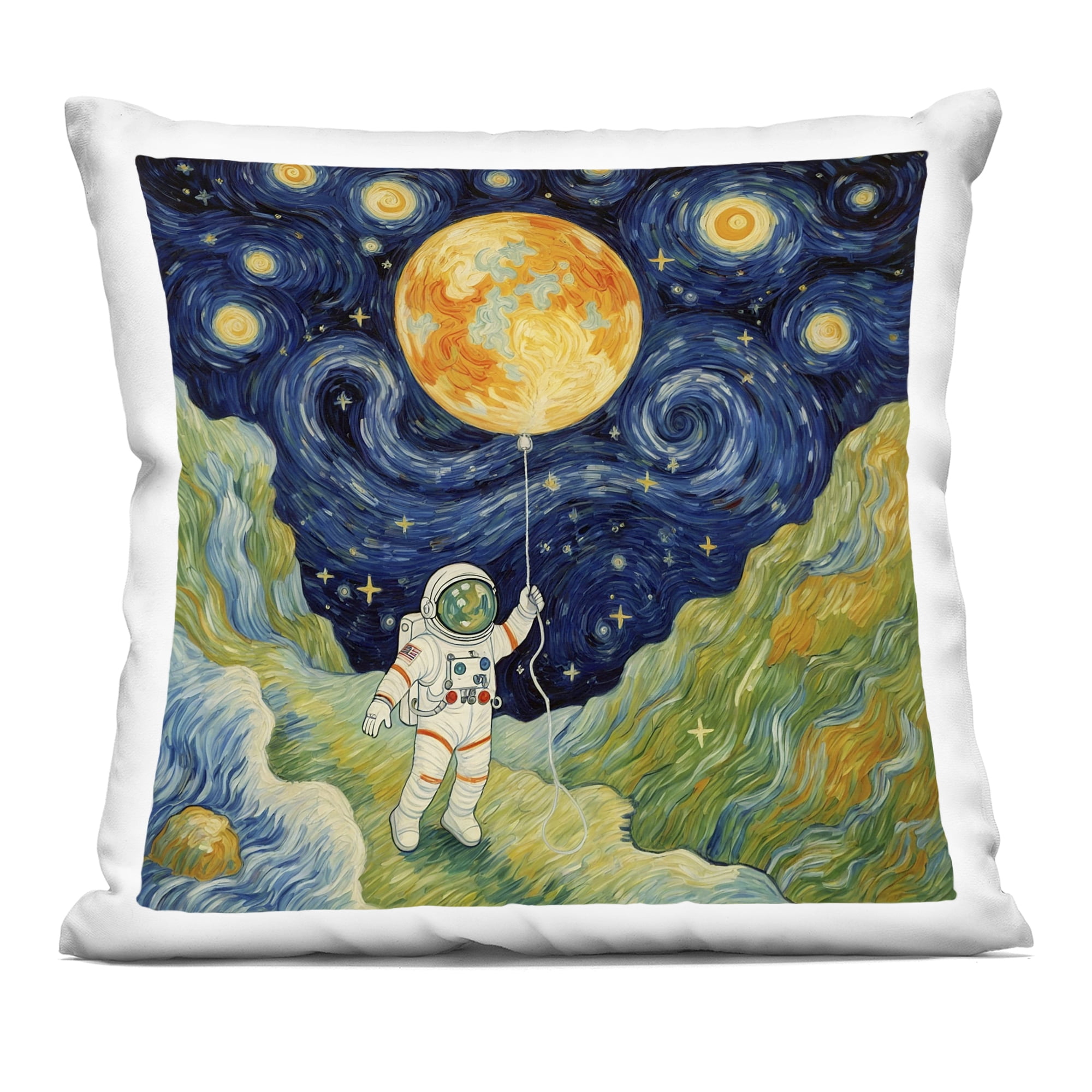 Stupell Industries Impressionist Astronaut in Space Decorative Printed Throw Pillow, design by Angie Hawke
