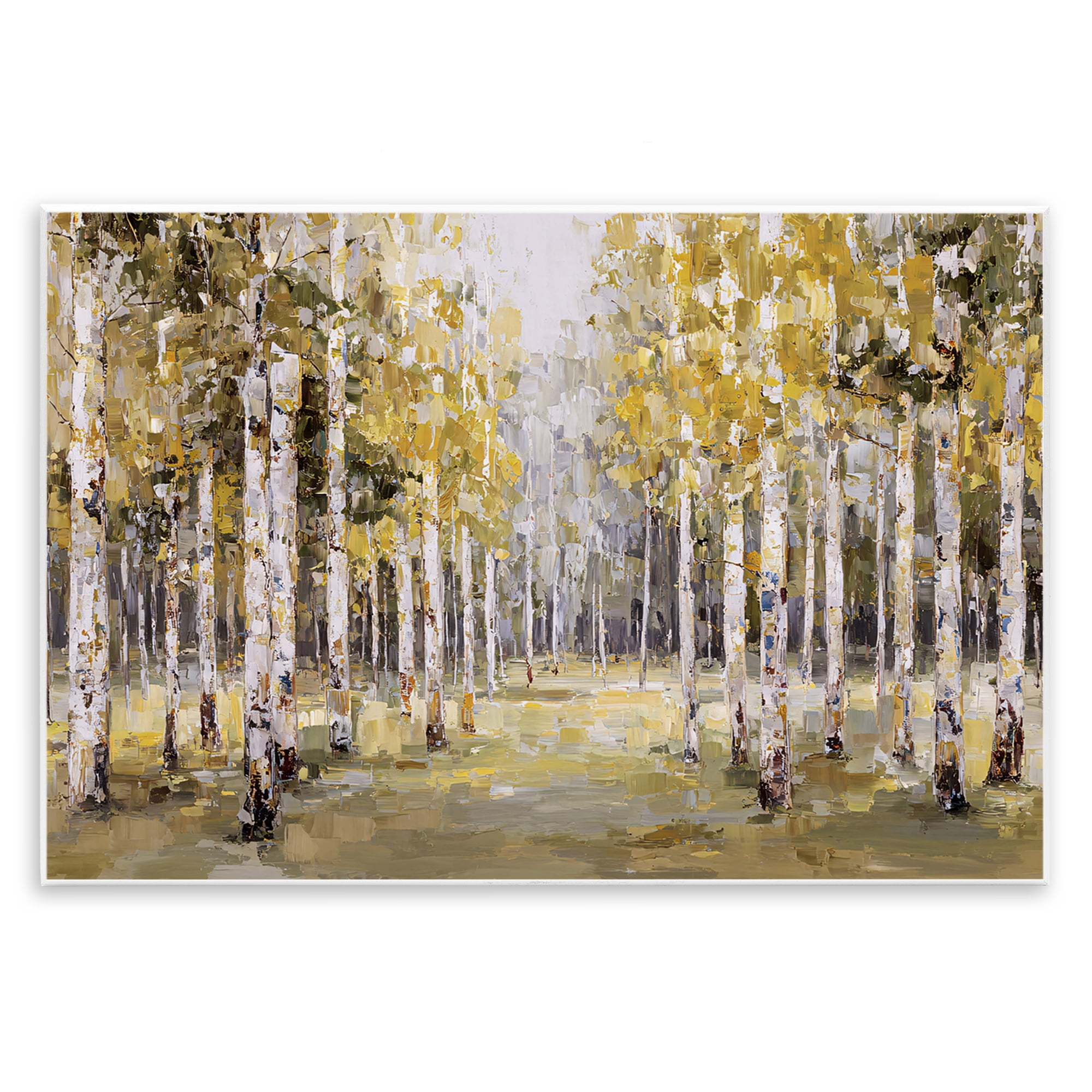 Stupell Industries Impressionist Birch Trees & Fall Leaves Wall Plaque Art, design by Jacky Ngan