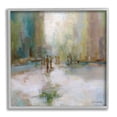 thumbnail image 1 of Stupell Industries Impressionist Cityscape Painting Abstract People Street Design Painting Gray Framed Art Print Wall Art, Design by Claire Cormany, 1 of 8