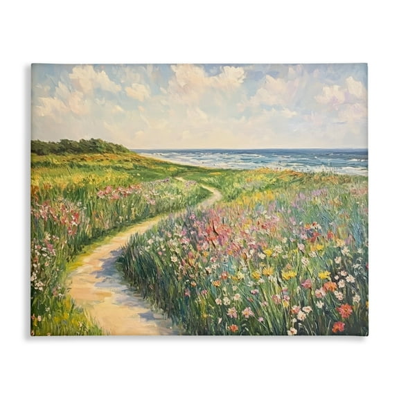 Stupell Industries Impressionist Coastal Meadow Canvas Wall Art design by Petal Prints Design, 36 x 48
