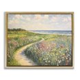 thumbnail image 1 of Stupell Industries Impressionist Coastal Meadow Gold Framed Floater Canvas Wall Art design by Petal Prints Design, 25 x 31, 1 of 9