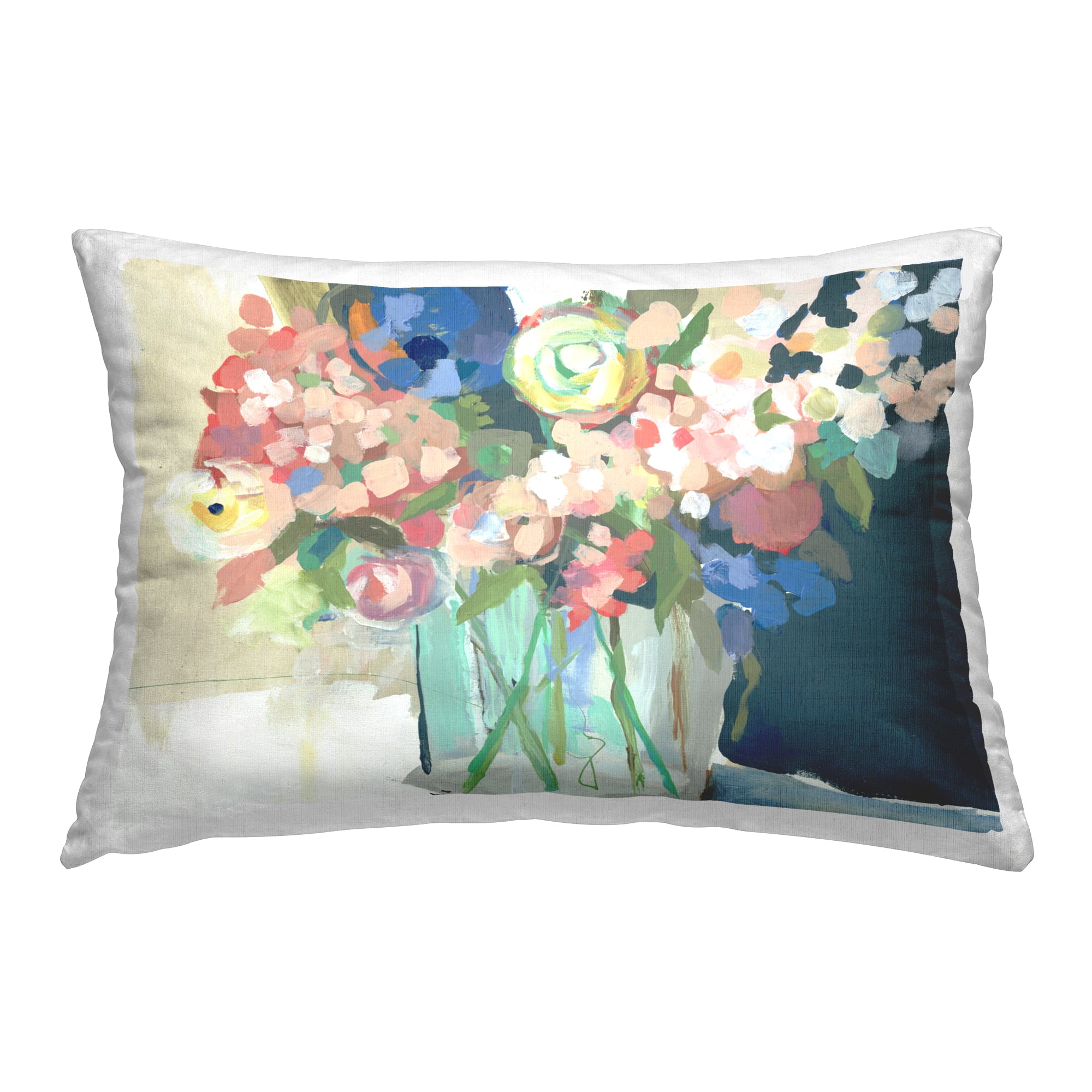 Stupell Industries Impressionist Flower Bouquet Decorative Printed Throw Pillow Design by Jenny Westenhofer.