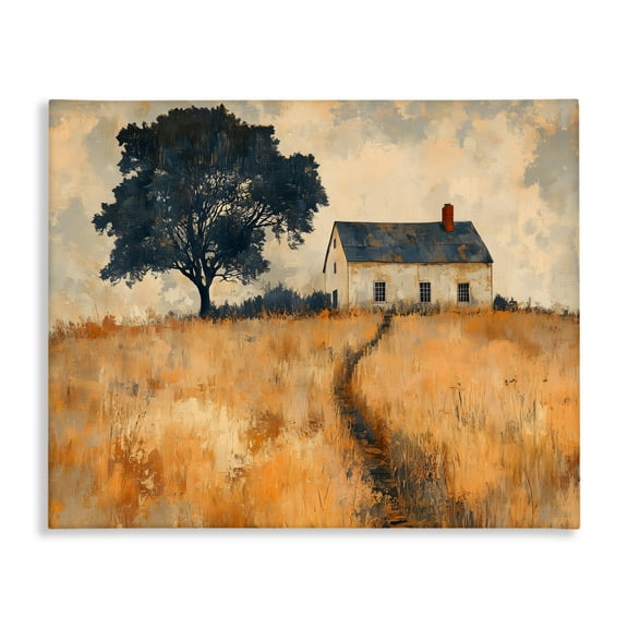 Stupell Industries Impressionist House on Hilltop Canvas Wall Art design by LSR Creative Studio, 16 x 20