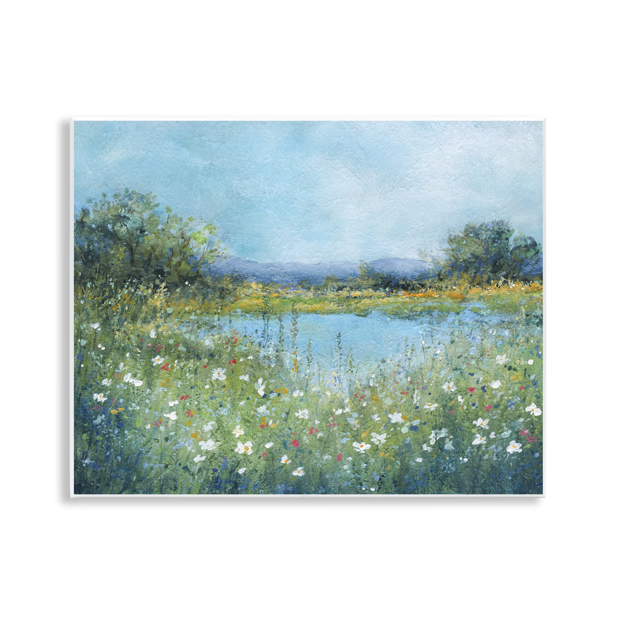 Stupell Industries Impressionist Meadow Surrounding Pond Wall Plaque Art, design by Carol Robinson