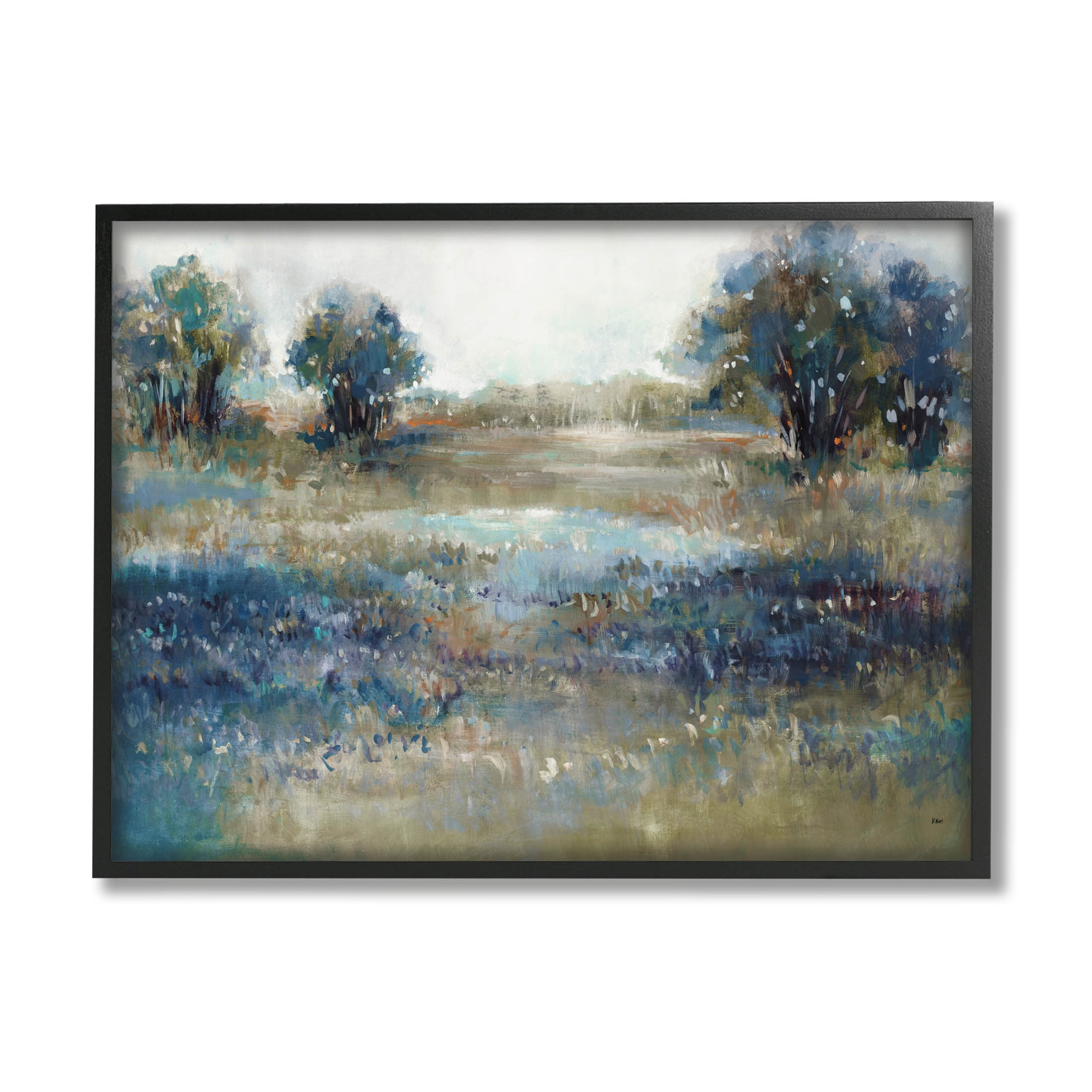 Stupell Industries Impressionist Nature Composition Painting Black Framed Art Print Wall Art, Design by K. Nari