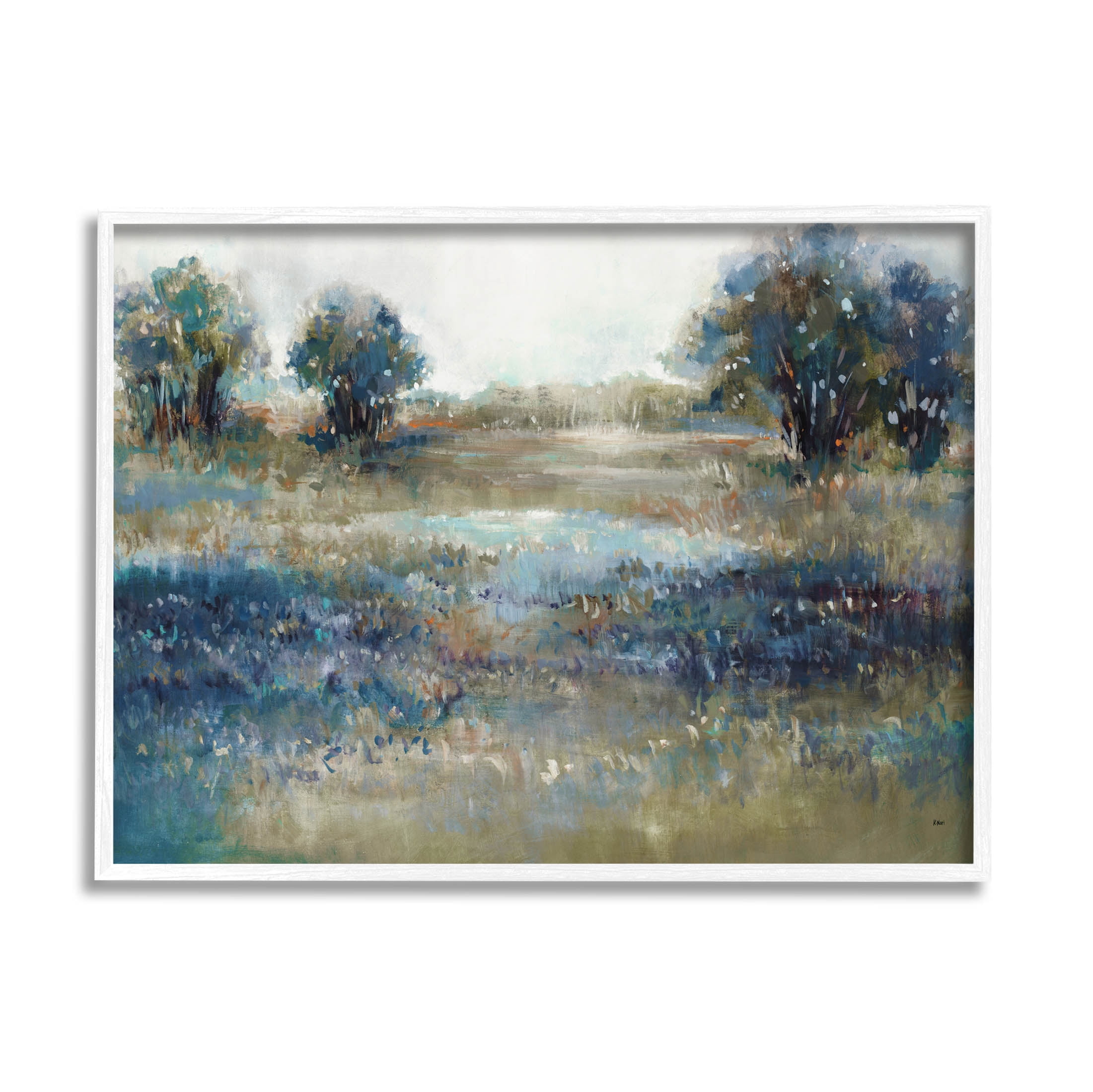 Stupell Industries Impressionist Nature Composition Painting White Framed Art Print Wall Art, Design by K. Nari