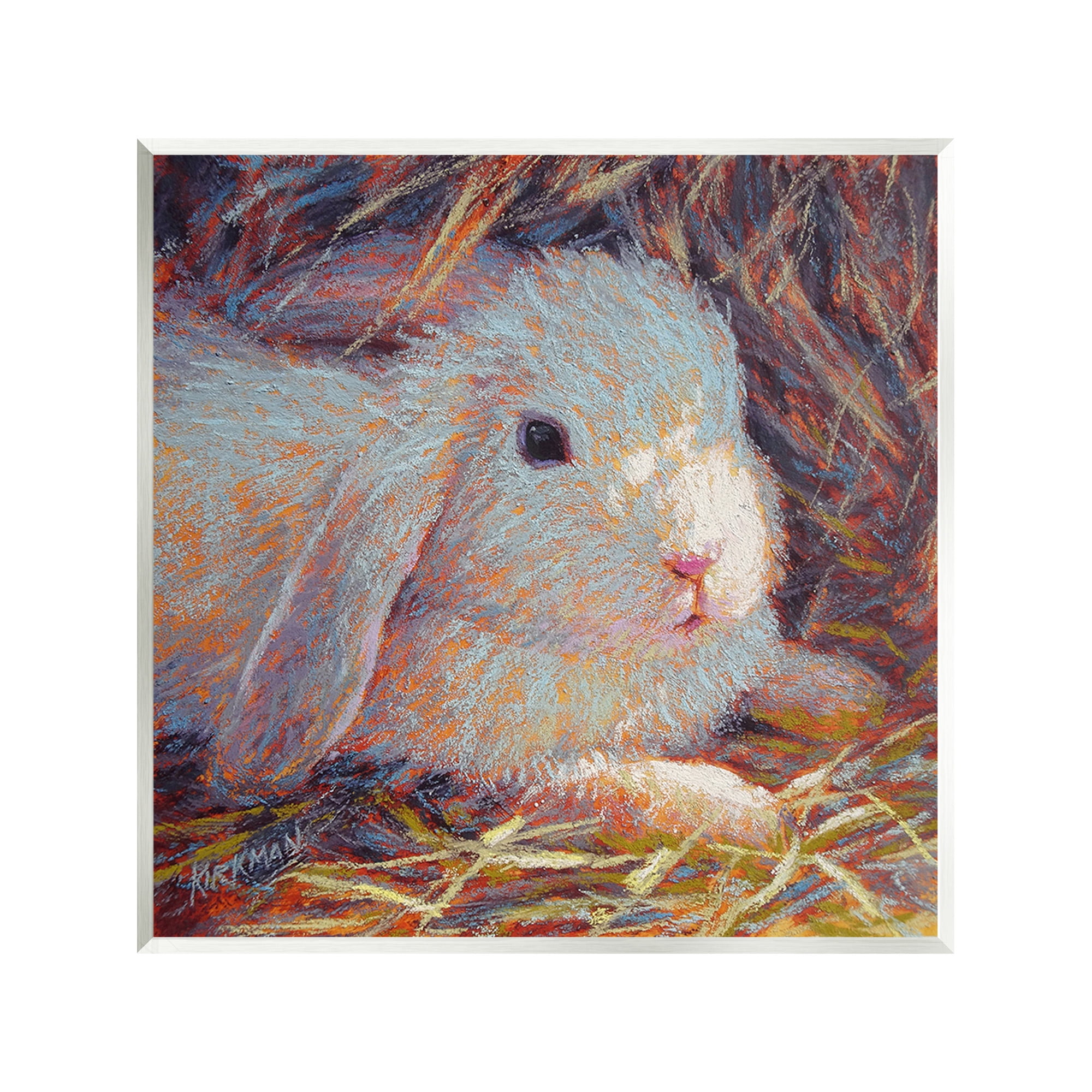 Stupell Industries Impressionist Rabbit Painting Animals & Insects Painting Unframed Art Print Wall Art, 12 x 12