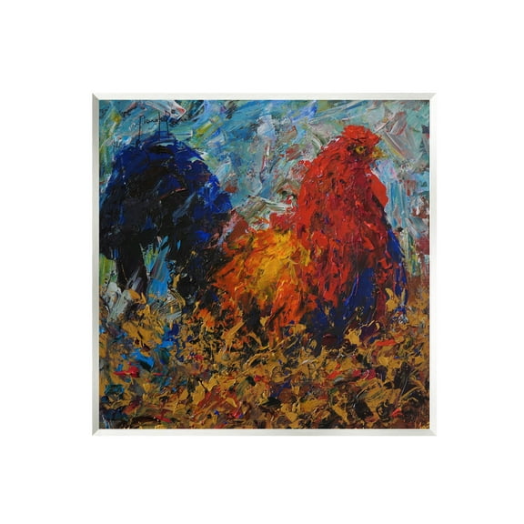 Stupell Industries Impressionist Rooster Modern Portrait Painting Unframed Art Print Wall Art, Design by Joseph Marshal Foster