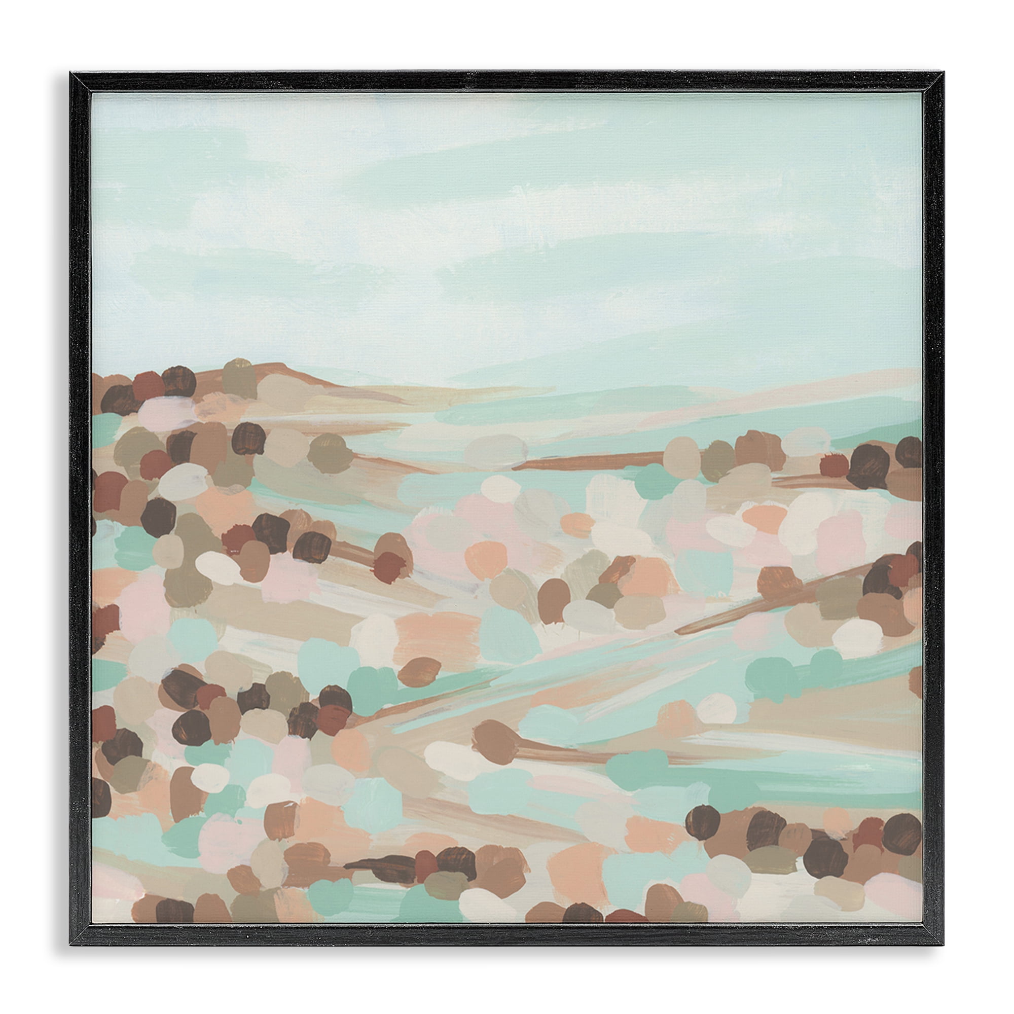 Stupell Industries Impressionist Rural Landscape Landscape Painting Black Framed Art Print Wall Art, 12 x 12