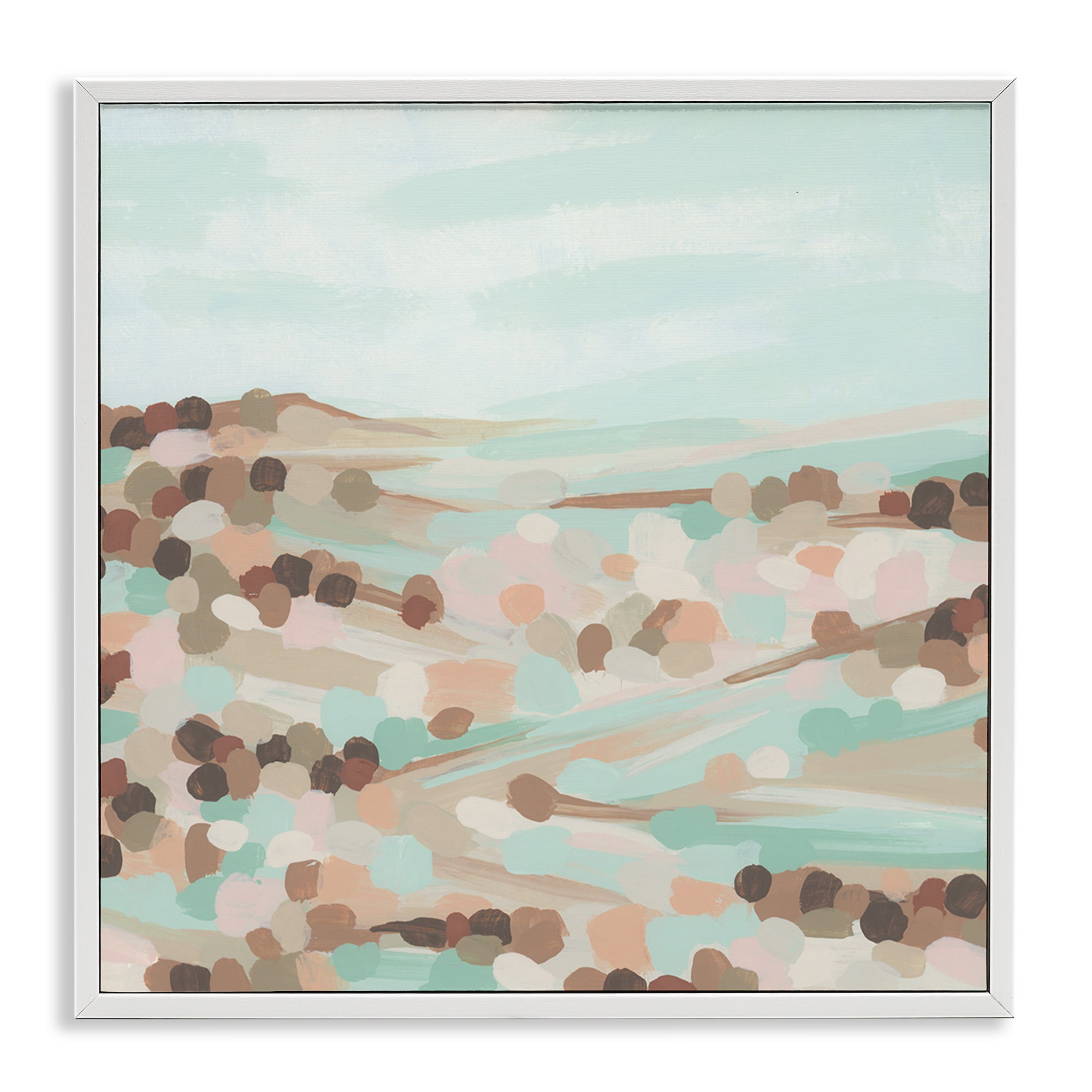 Stupell Industries Impressionist Rural Landscape Landscape Painting White Framed Art Print Wall Art, 12 x 12