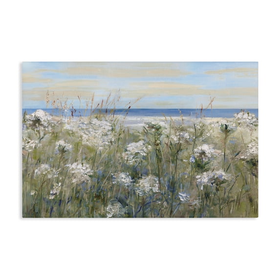 Stupell Industries Transitional Impressionist Seaside Meadow Canvas Art, 45 x 30, by Sally Swatland