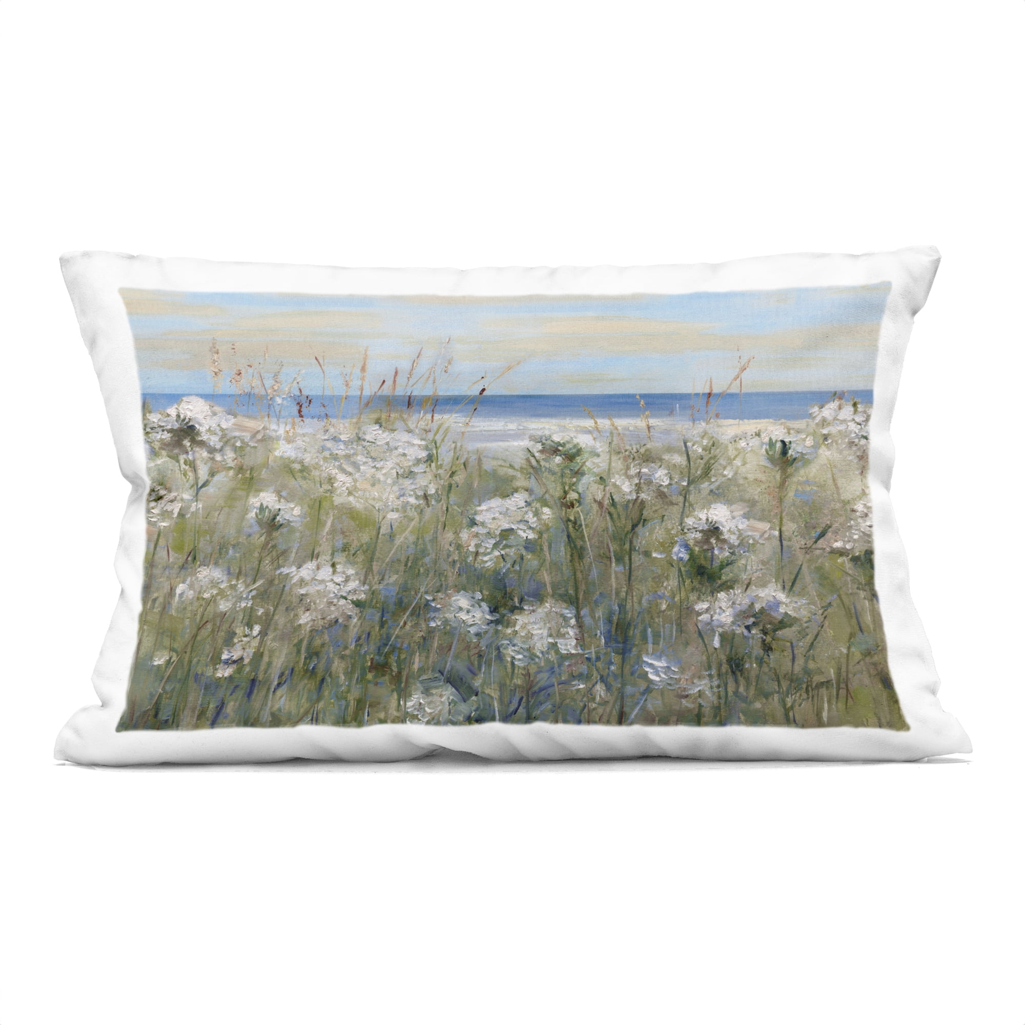 Stupell Industries Impressionist Seaside Meadow Decorative Printed Throw Pillow, design by Sally Swatland, 14 x 7 x 20