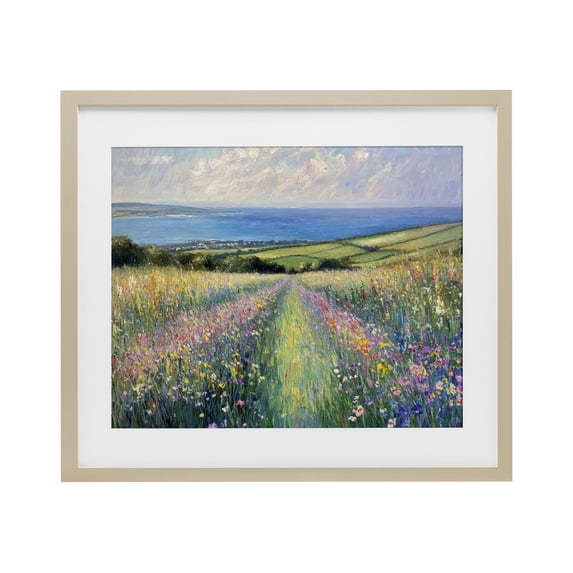Stupell Industries Contemporary Impressionist Wildflower Hills Birch Framed Print Under Glass, 21 x 17, by Petals Prints Design