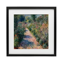 Stupell Industries Impressionist Wildflower Path Black Framed Print Under Glass design by LSR Creative Studio, 13 x 13