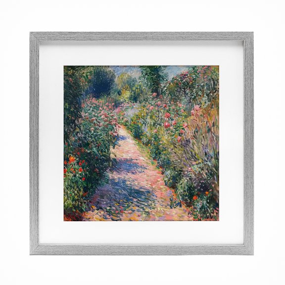 Stupell Industries Impressionist Wildflower Path Gray Framed Print Under Glass design by LSR Creative Studio, 13 x 13