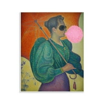 Stupell Industries Impressionist Woman & Bubblegum People Painting Unframed Art Print Wall Art, 11 x 14
