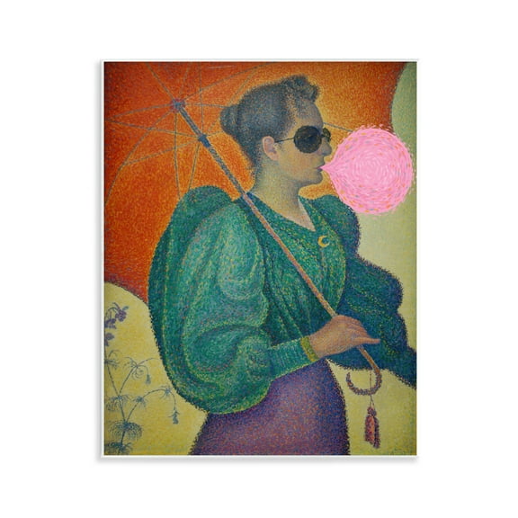 Stupell Industries Impressionist Woman & Bubblegum People Painting Unframed Art Print Wall Art, 11 x 14