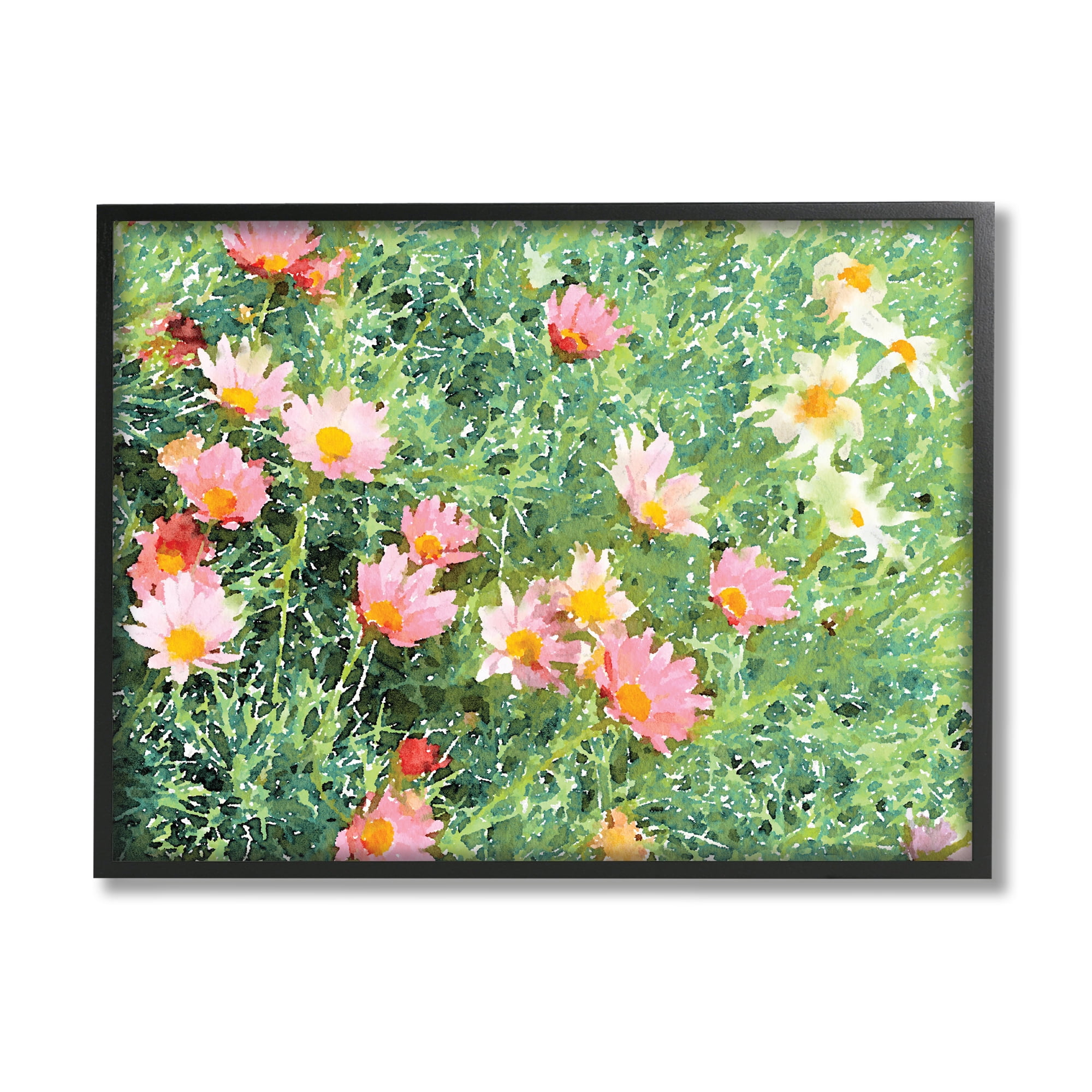 Stupell Industries Impressionistic Pink Carnations In Green Field, 11 x 14, Designed by Emily Navas