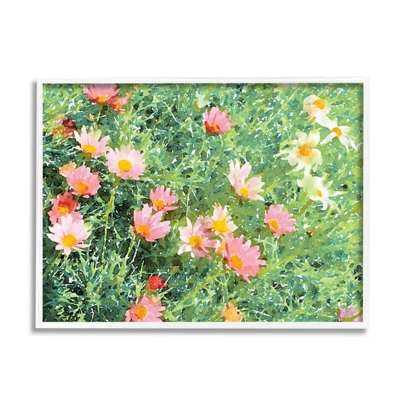 Stupell Industries Impressionistic Pink Carnations In Green Field, 11 x 14, Designed by Emily Navas