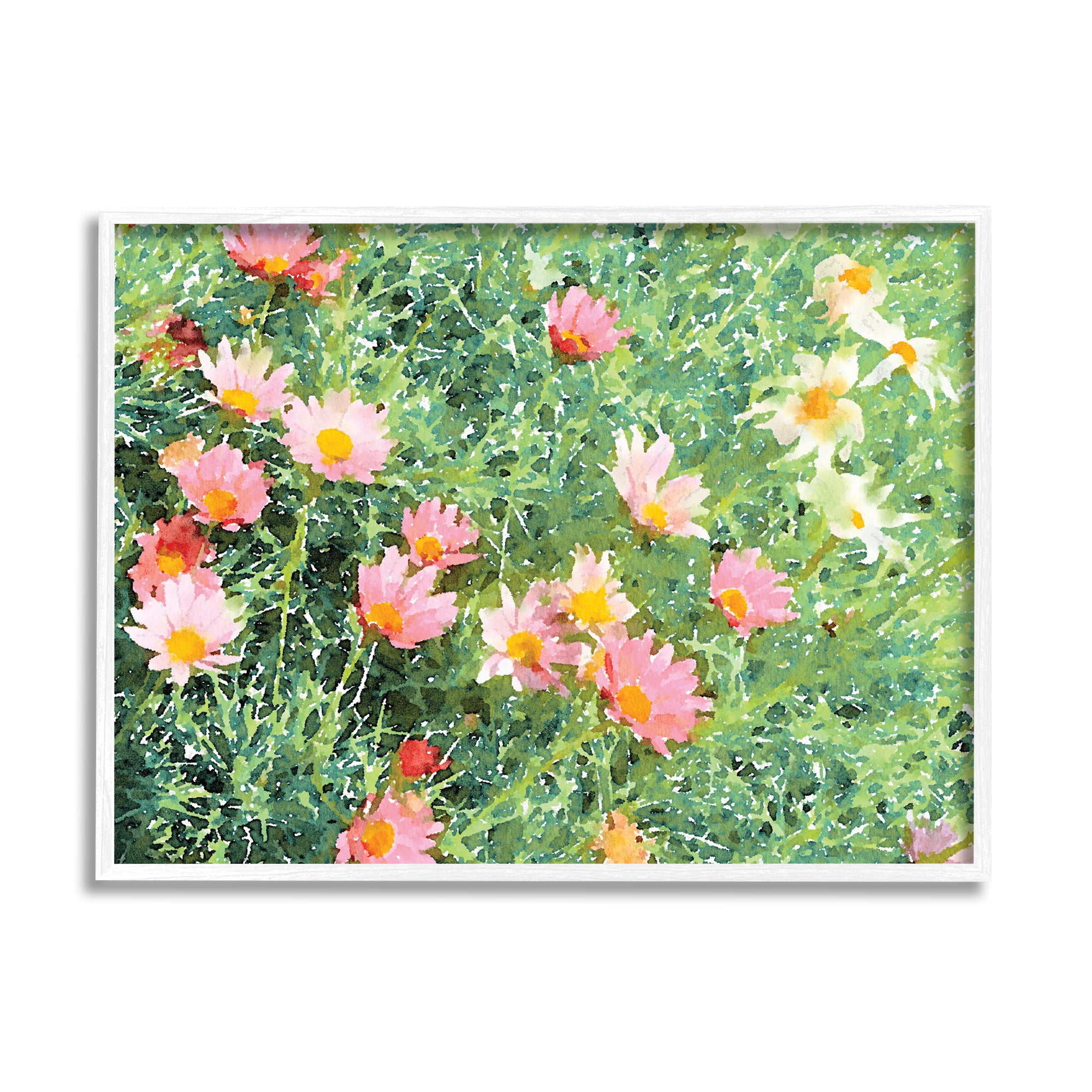 Stupell Industries Impressionistic Pink Carnations In Green Field, 16 x 20, Designed by Emily Navas