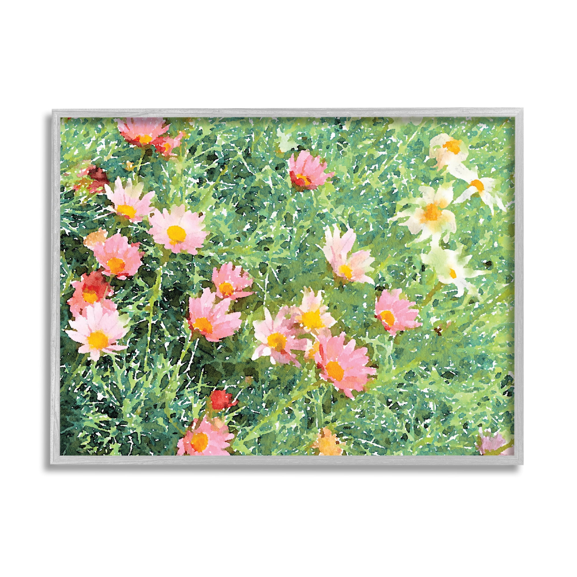 Stupell Industries Impressionistic Pink Carnations In Green Field, 24 x 30, Designed by Emily Navas